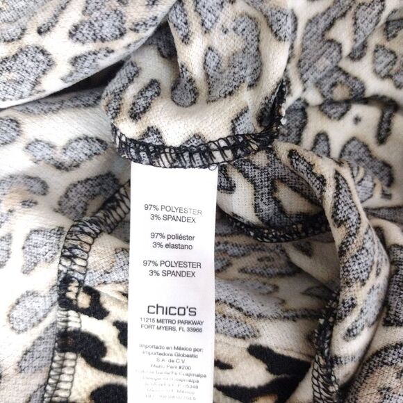 Chico's cute size S/4 women's Cheetah print lace up bodice 3/4 angel wing sleeve - Picture 11 of 13